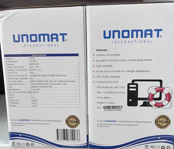 UNOMAT UPS 1050VA is a microprocessor-controlled automatic - Image 3