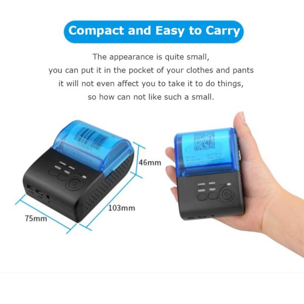 58mm handheld mobile thermal receipt printer - Image 2