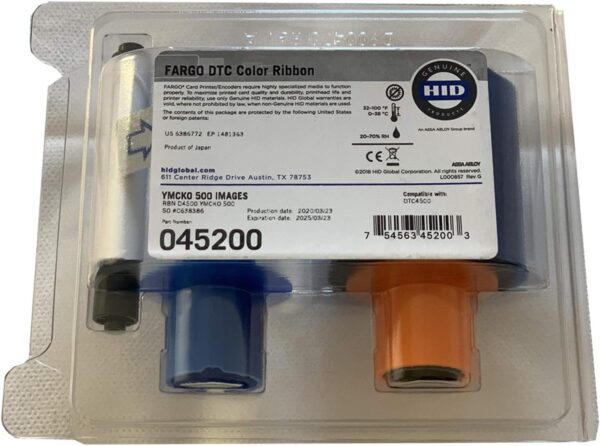 Fargo YMCKO Full Color Ribbon for DTC4500 Series ID