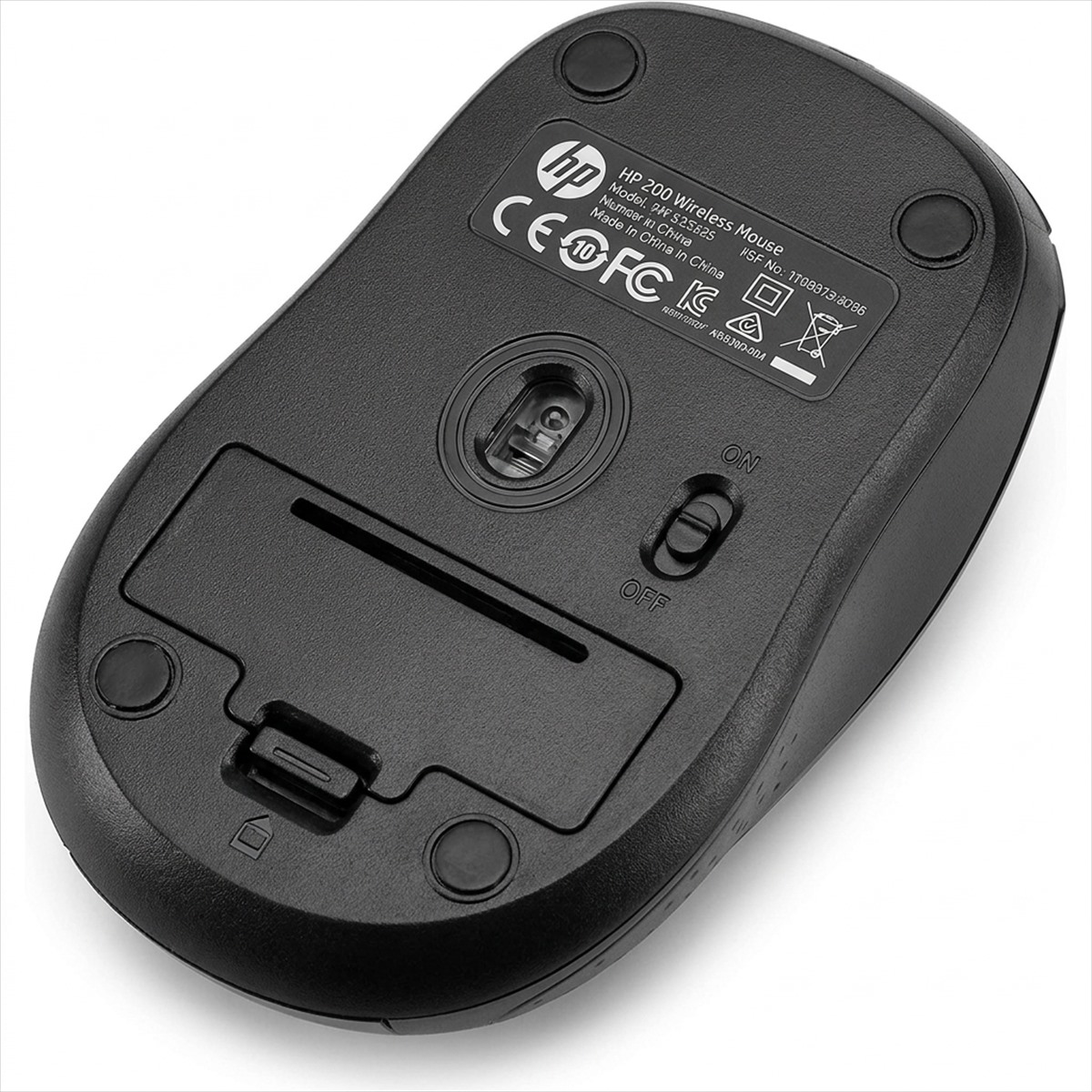 HP 200 Wireless Optical Mouse – 2.4GHz Cordless Desktop Mouse (Black)