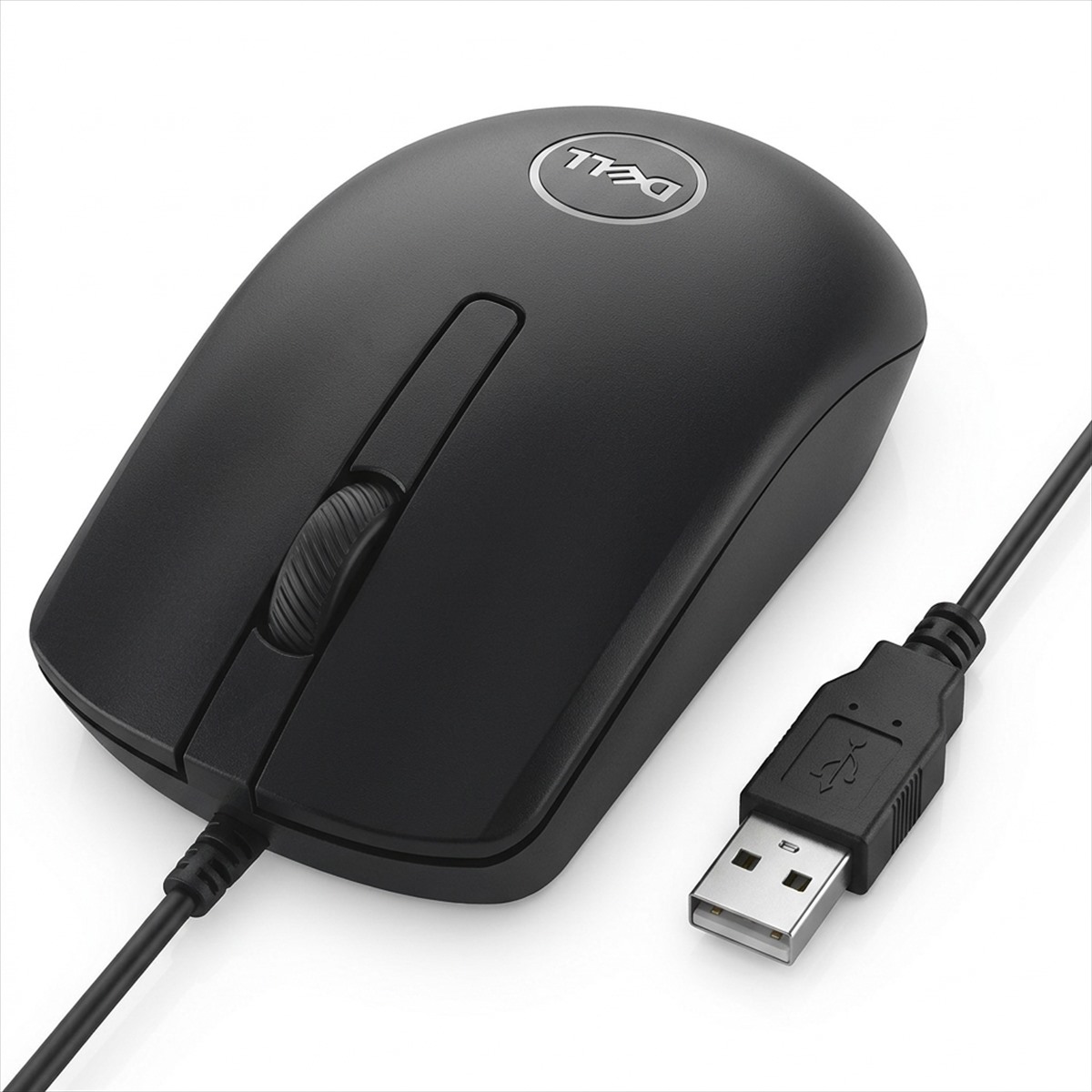 Dell MS116 Wired USB Optical Mouse – Ambidextrous Everyday Desktop Mouse (Black)
