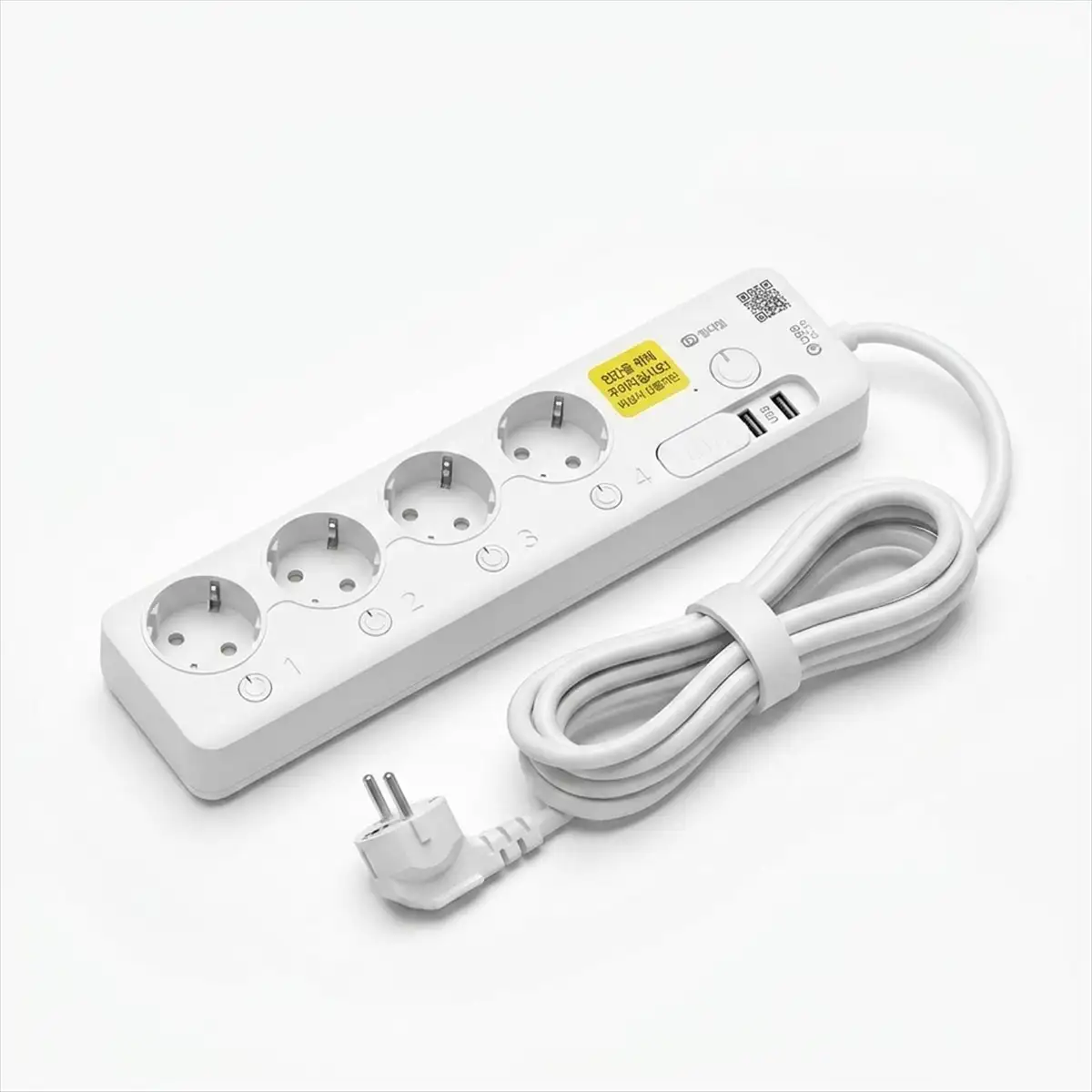 4-Port IoT Smart Power Strip with Dual Fast-Charging USB (Model G) ( Pre Owned )