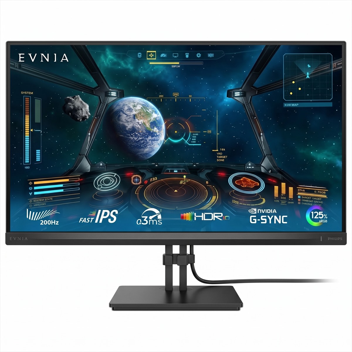 Philips Evnia 24M2N3200 24" FHD Fast IPS 200Hz Gaming Monitor (23.8" / 60.5 cm, 3000 Series) – Pre-Owned