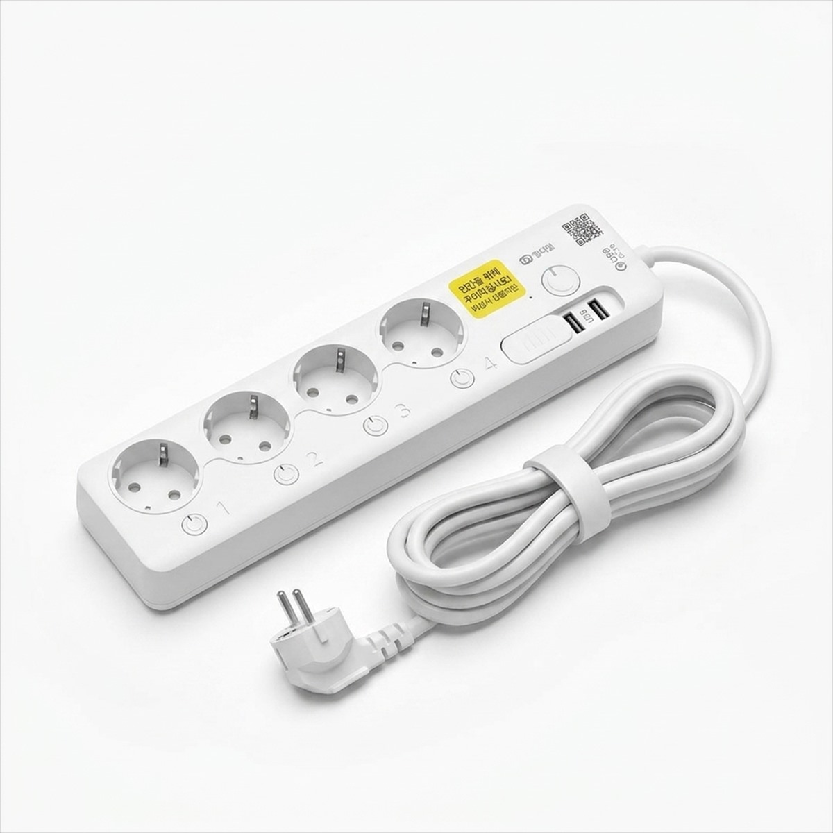 4-Port IoT Smart Power Strip with Dual Fast-Charging USB (Model G) ( Pre Owned )