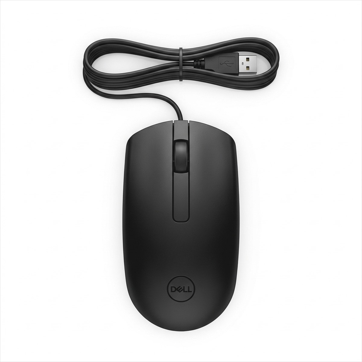 Dell MS116 Wired USB Optical Mouse – Ambidextrous Everyday Desktop Mouse (Black)